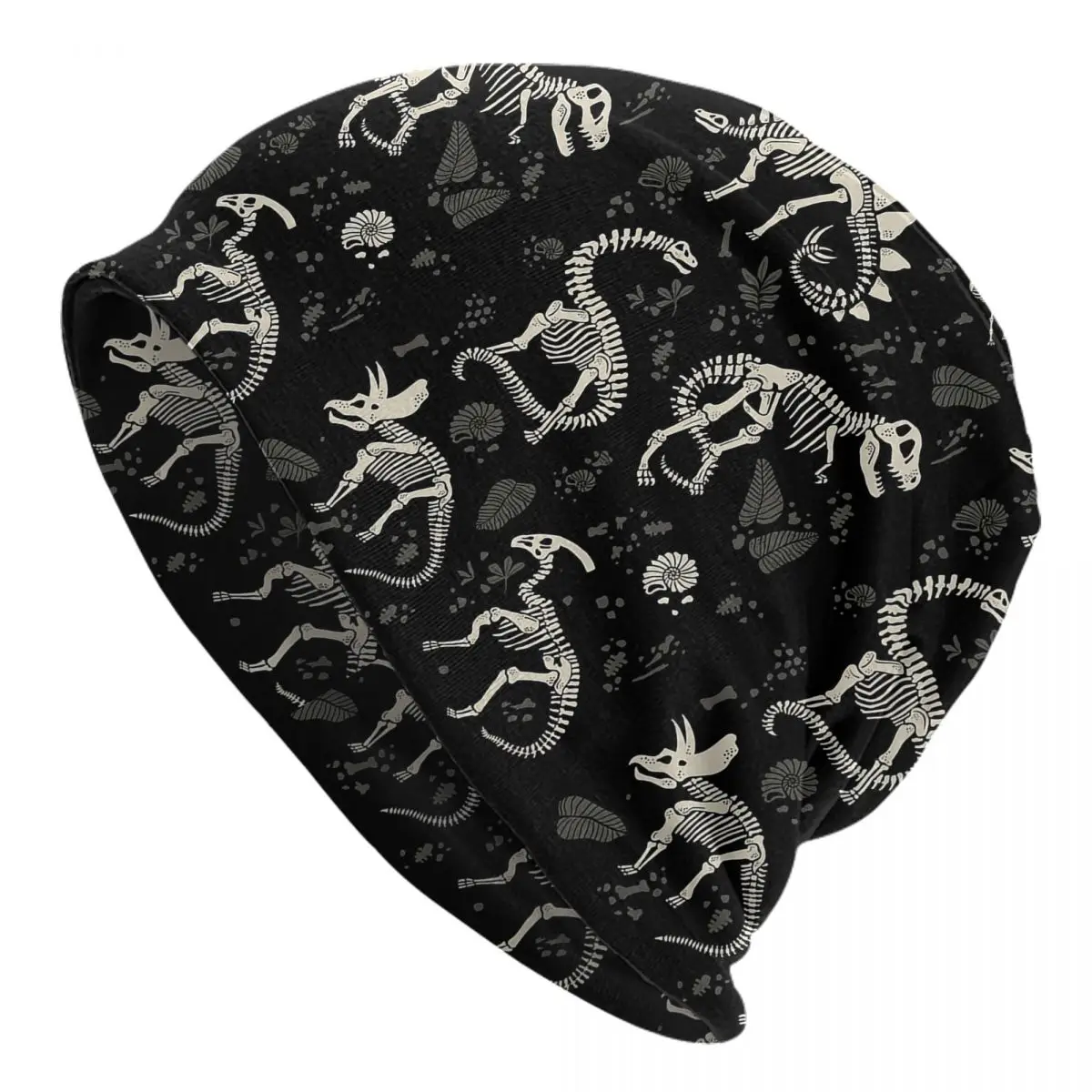 Excavated Dinosaur Fossils Warm Knitted Cap Hip Hop Bonnet Hat Autumn Winter Outdoor Beanies Hats for Unisex Adult