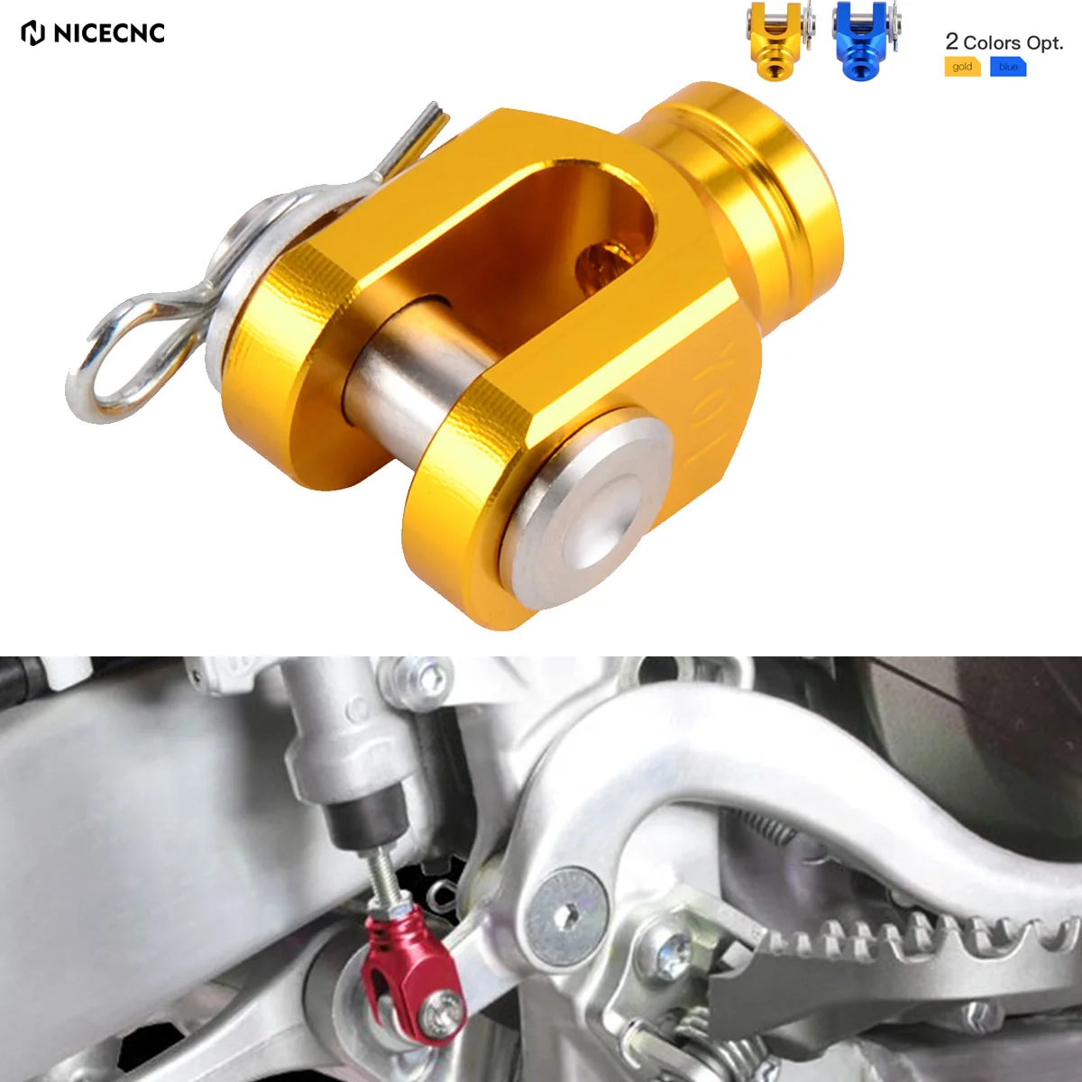 

NICECNC Motorcycle Rear Brake Clevis For Suzuki RMZ450 2005-2017 RMZ250 2007-2018 RMX450Z 2010-2019 Yamaha YZF 250 450 2003-2020