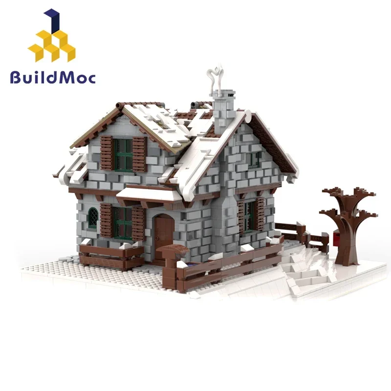 

Buildmoc 38793 Winter Chalet Neige Chalet Resort Christmas Construction Blocs Child Toys Compatible