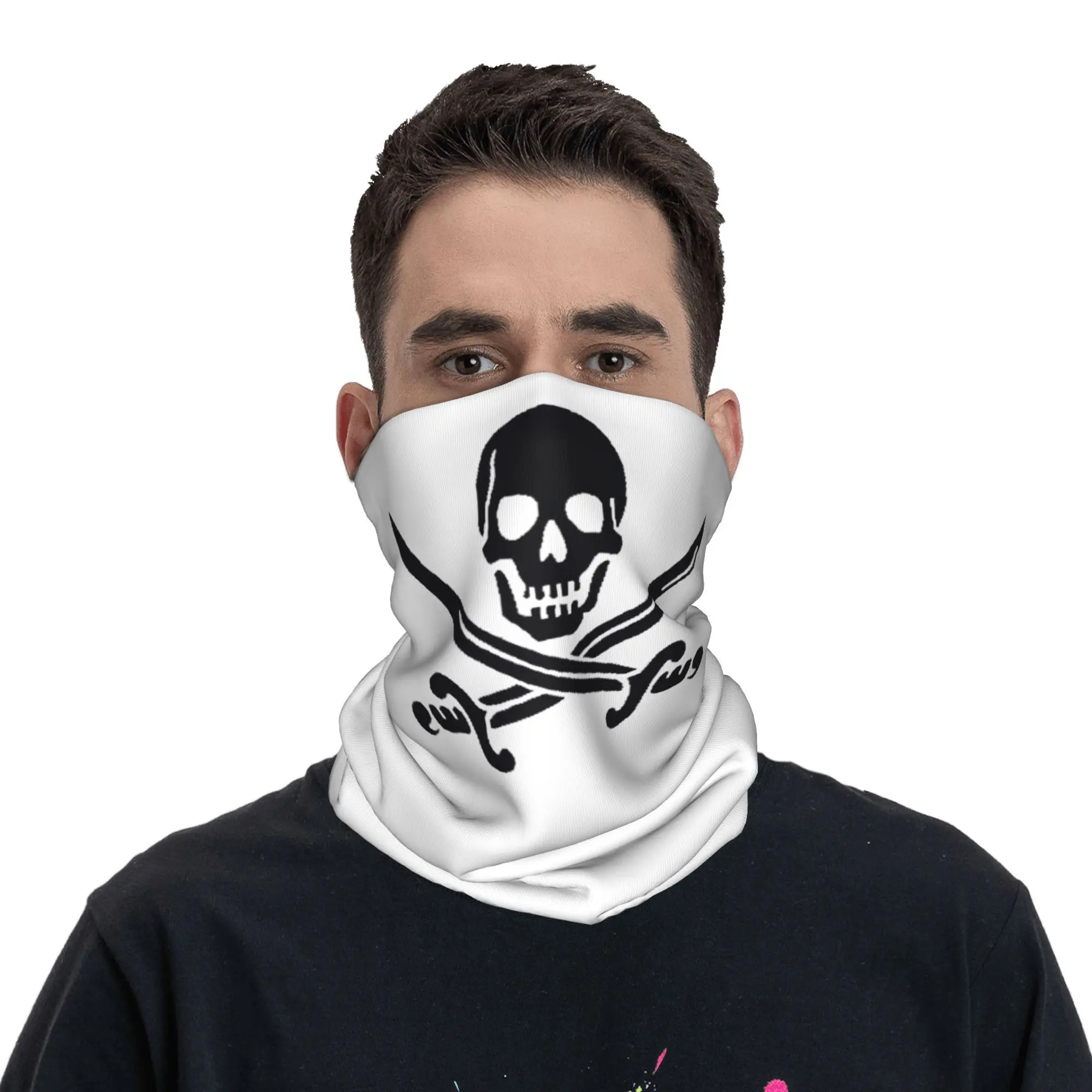 قراصنة الكاريبي باندانا غطاء الرقبة المطبوعة التفاف وشاح دافئ الدراجات وشاح المشي لمسافات طويلة الصيد للرجال النساء الكبار كل موسم