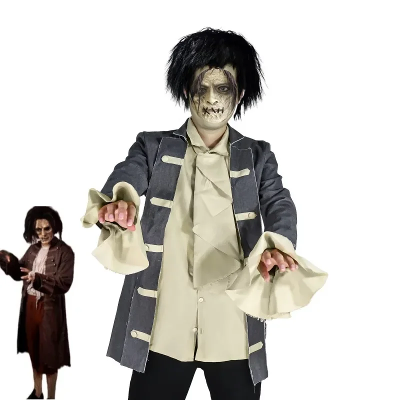 XQMovie Hocus Pocus Billy Butcherson Cosplay Costume Anime Adult Child Coat Lining Uniform Halloween Stage Performance Suit view 3