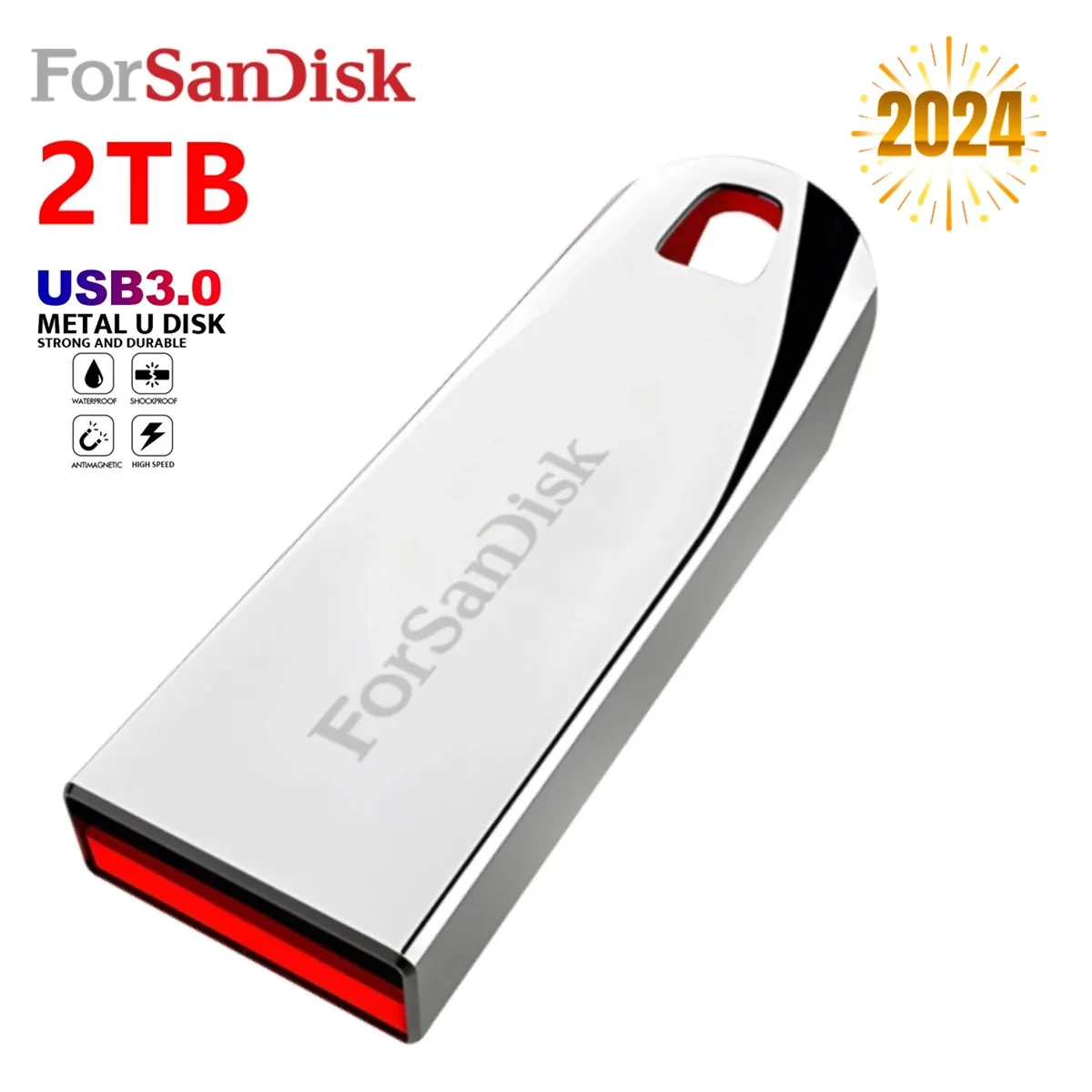 Forsandisk Flash Drivers 256Gb No-Slip High Speed Usb 3.0 Pendrive 1Tb Usb Stick 2Tb Key Usb Memory Stick Adapter Laptop/Telefoon