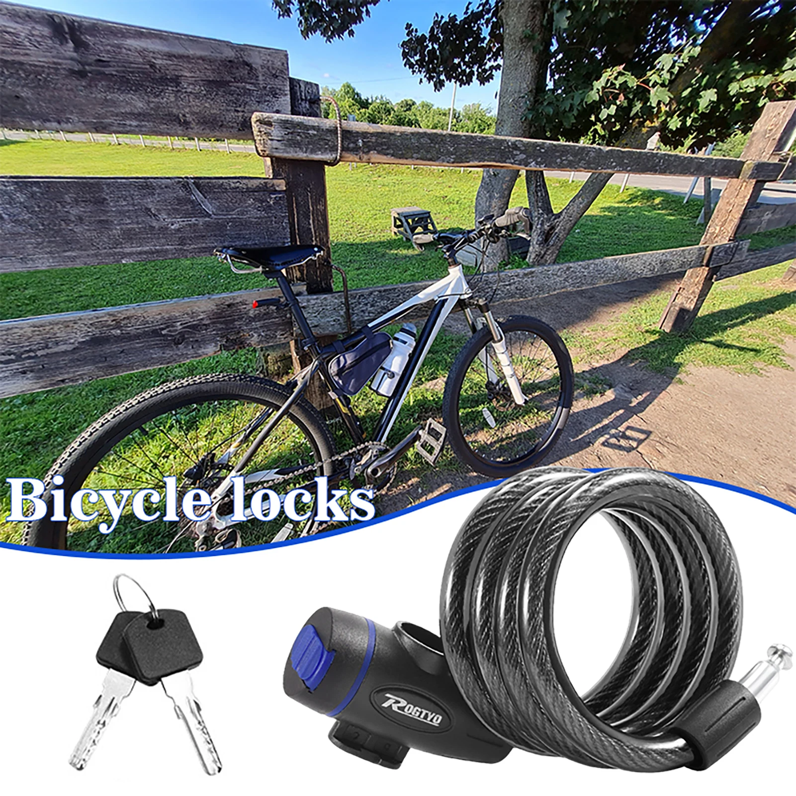 Bike Motorcycle Anti-theft Lock Steel Cable Thickened Retention Latches Lock for Different Types of Bikes