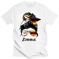 Funny Zimbabwe Zimbabwean Girl Flag T Shirts Summer Graphic Cotton Streetwear Short Sleeve Birthday Gifts T-shirt Mens Clothing