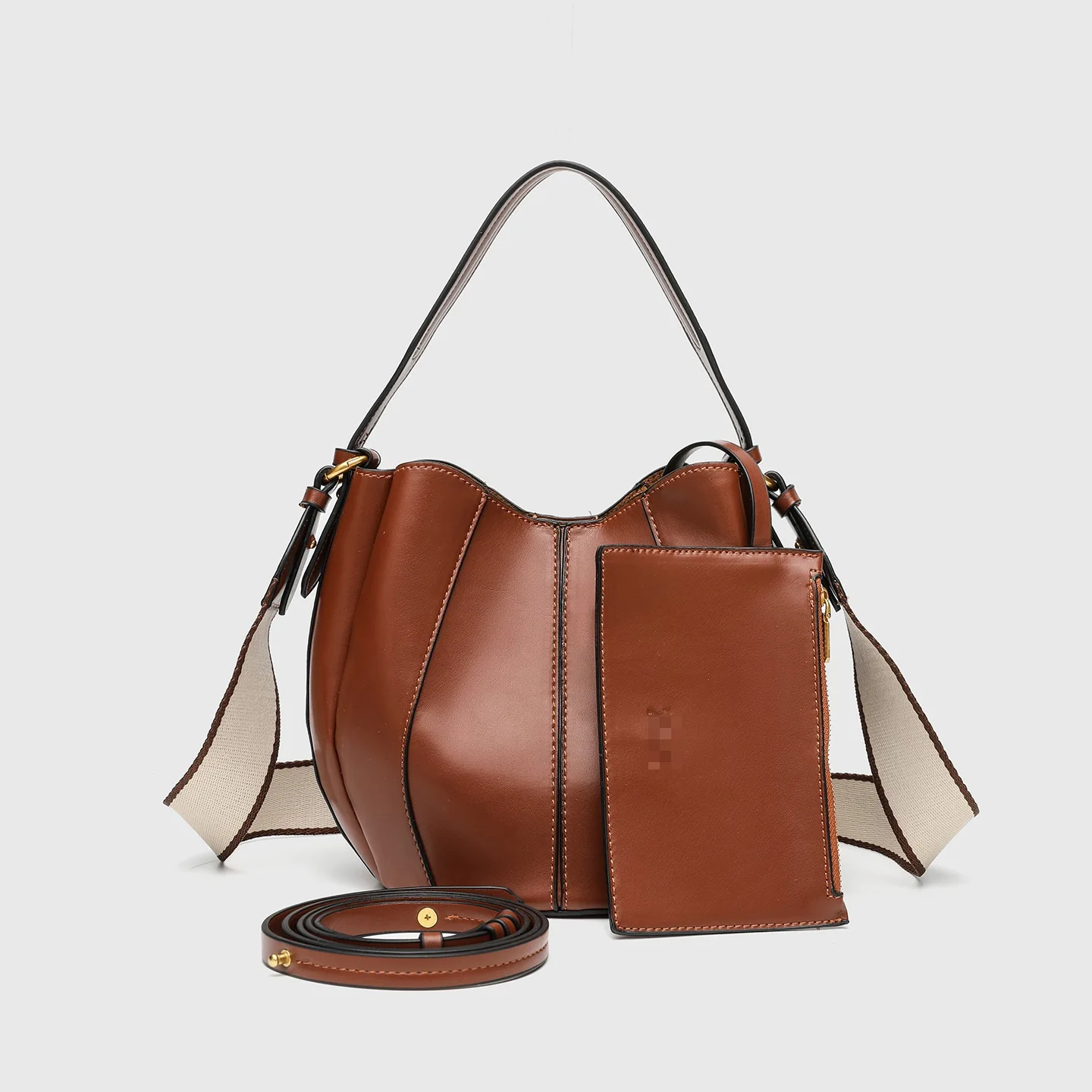 

New high-end water bucket bag, hand-held women's bag, niche and versatile, fashionable single shoulder crossbody bag