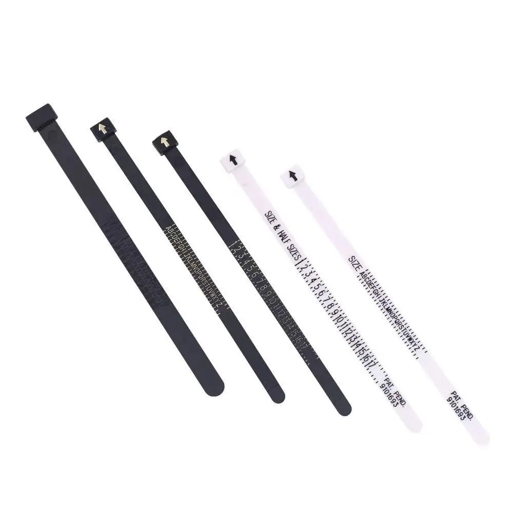 

Accurate Measurement Ring Measuring Tape Portable Easy Operation Ring Measuring Band Black/White