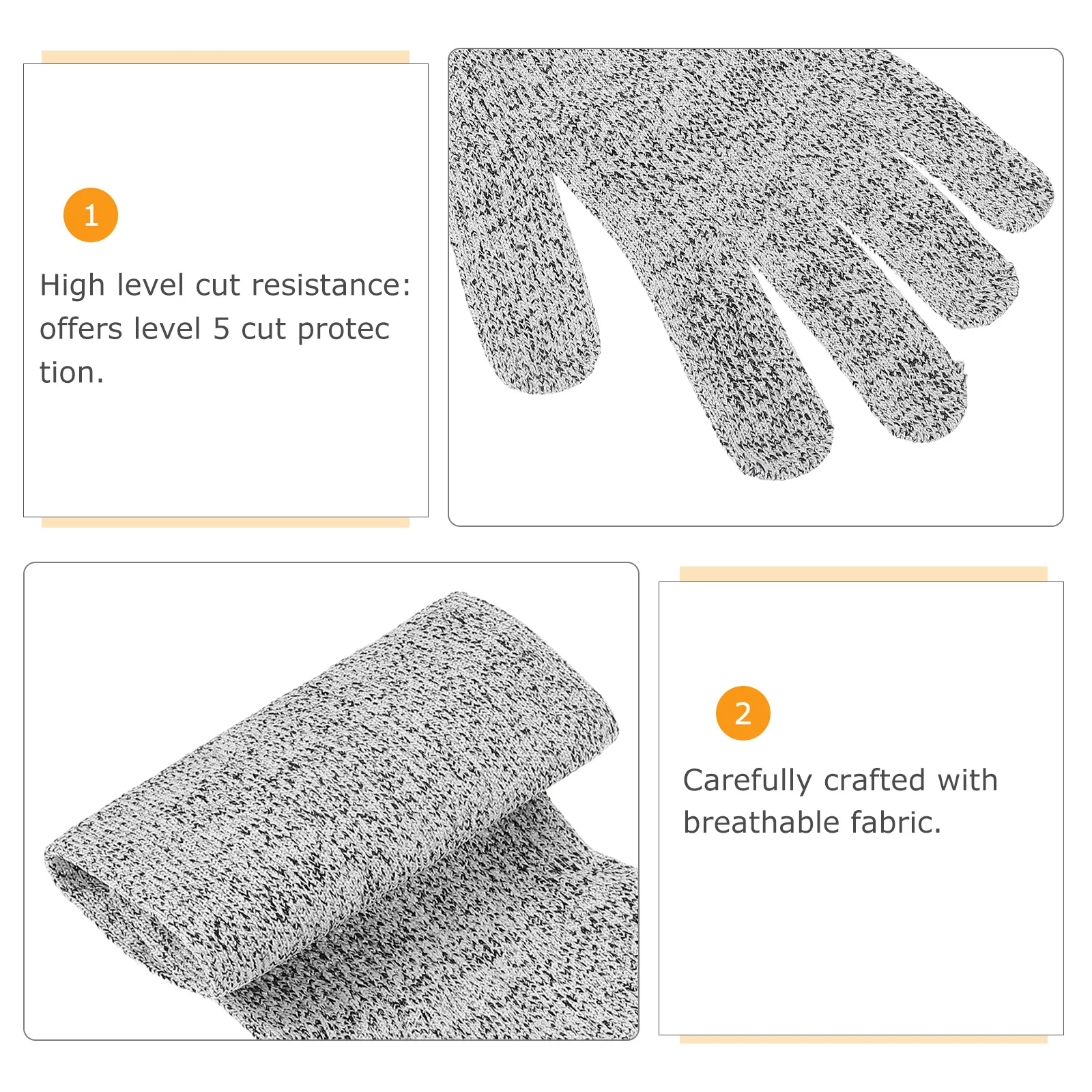 

Level 5 Cut Resistant Gloves Long Sleeve Arm Protection Breathable Durable Safety Work Gloves For Industrial Construction