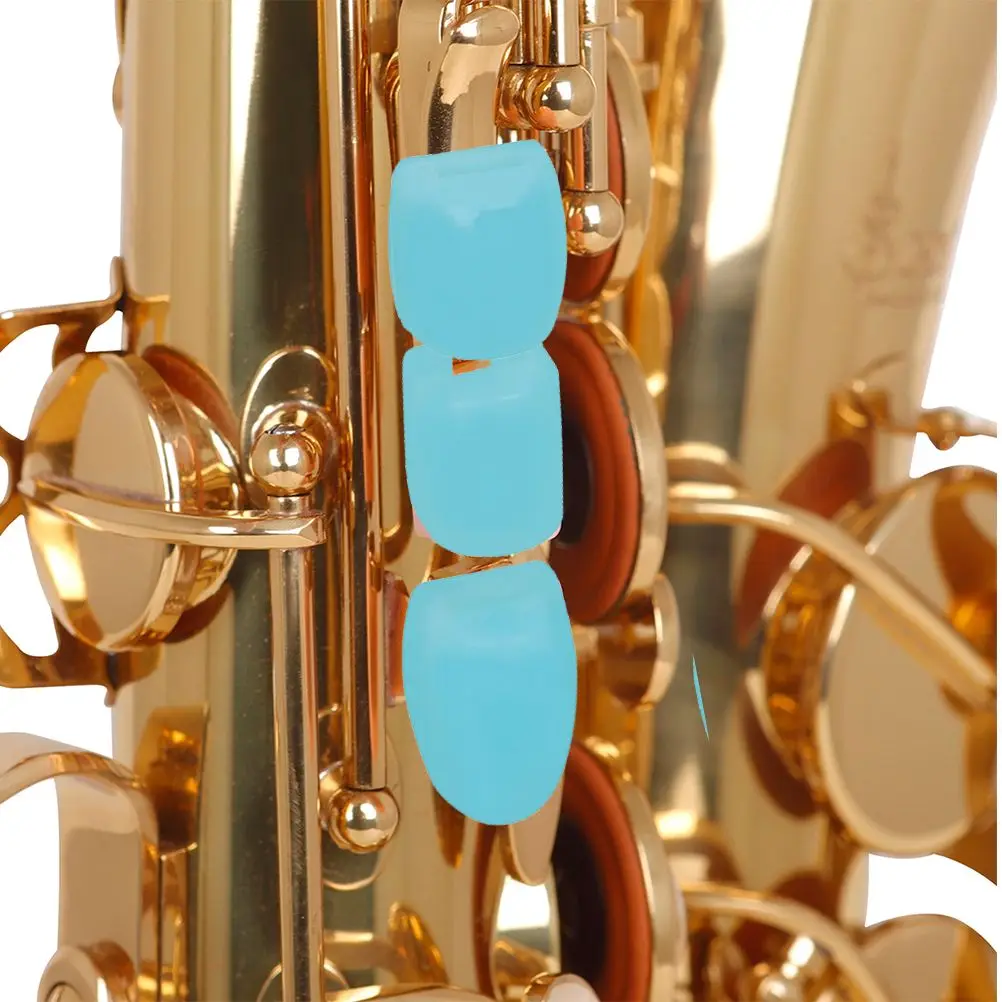 

6 Pcs Sax Side Key Pad Thick Yellow Tuba Risers Thumb Musical Instrument Accessories Silicone Part Long Lasting Stable