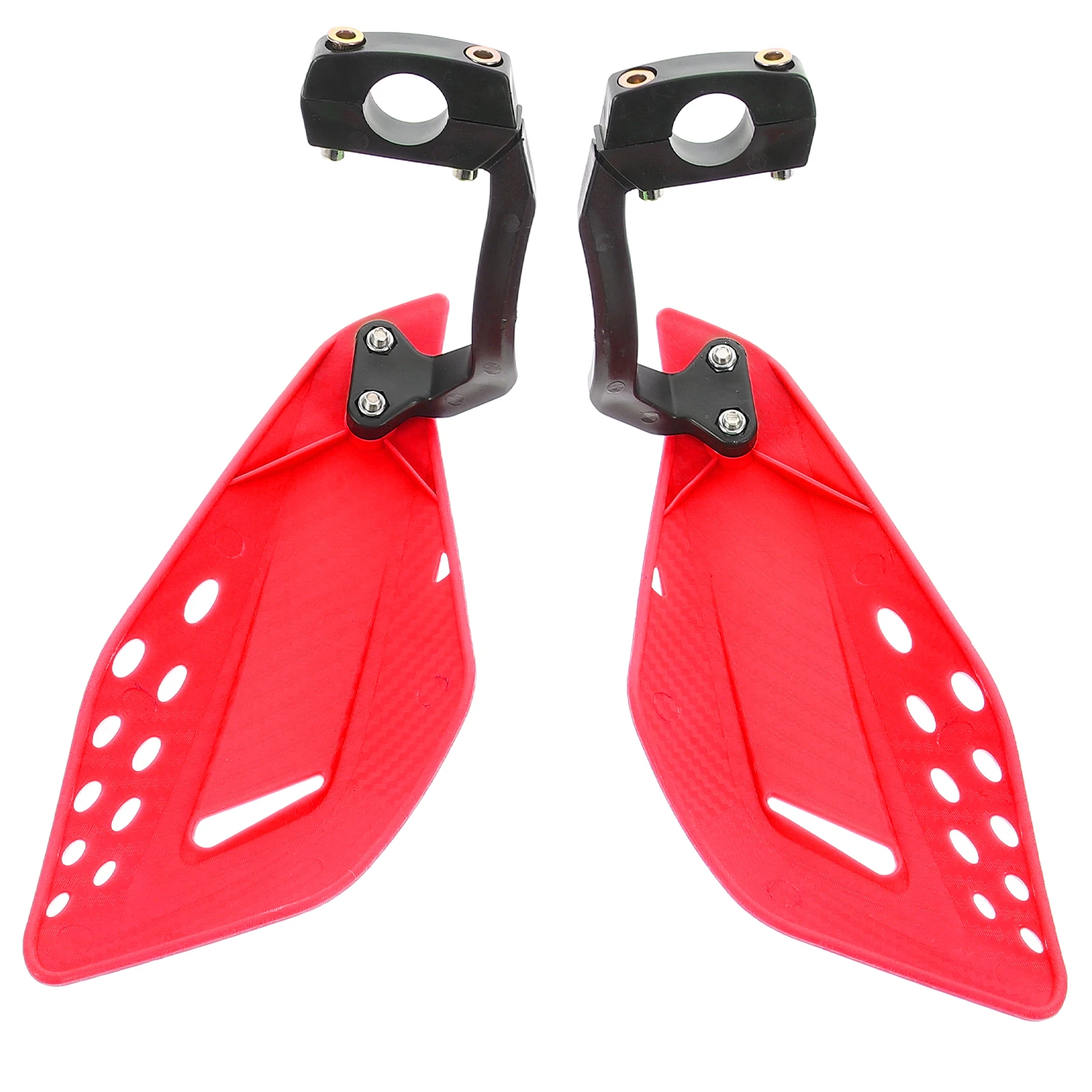

Handlebar Guards Motorcycle Hand Protection ATV Aluminum Red High Strength Universal Dirtbike Windshield Guard All Weathers