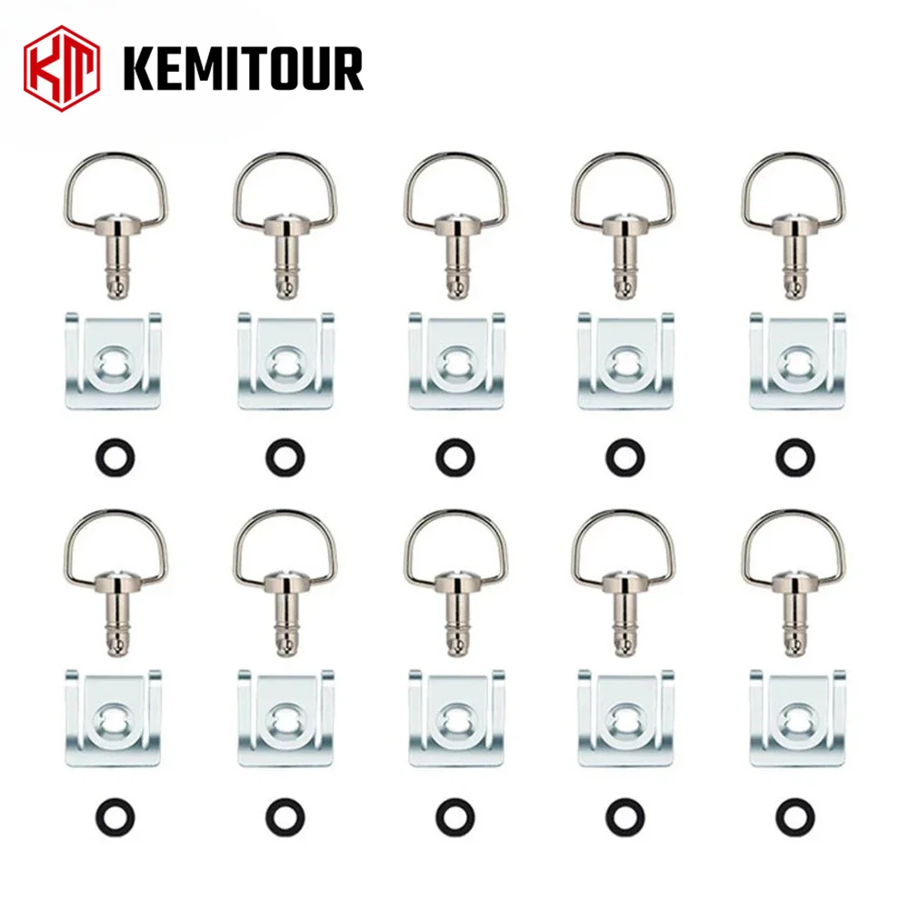 Universal Motorcycle Fairing Fasteners 1/4 Turn Quick Release D Ring Bolts Racing Body Panel Clips 14mm 17mm 19mm Accessories