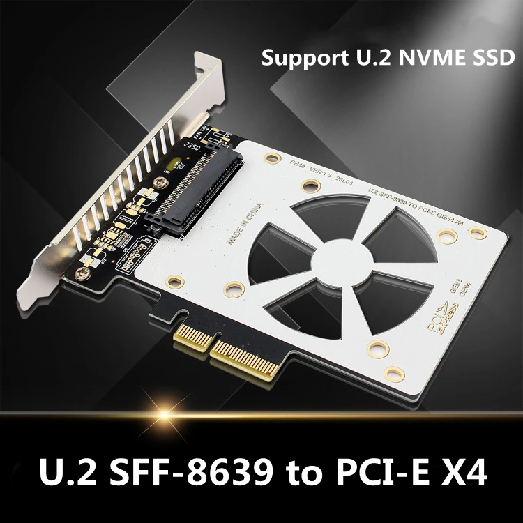 

U.2 SFF-8639 SSD To PCIe X4 NVMe 4.0/3.0 Adapter PCI-E Piser GEN4 Full Speed Expansion Card For Desktop PC Installation