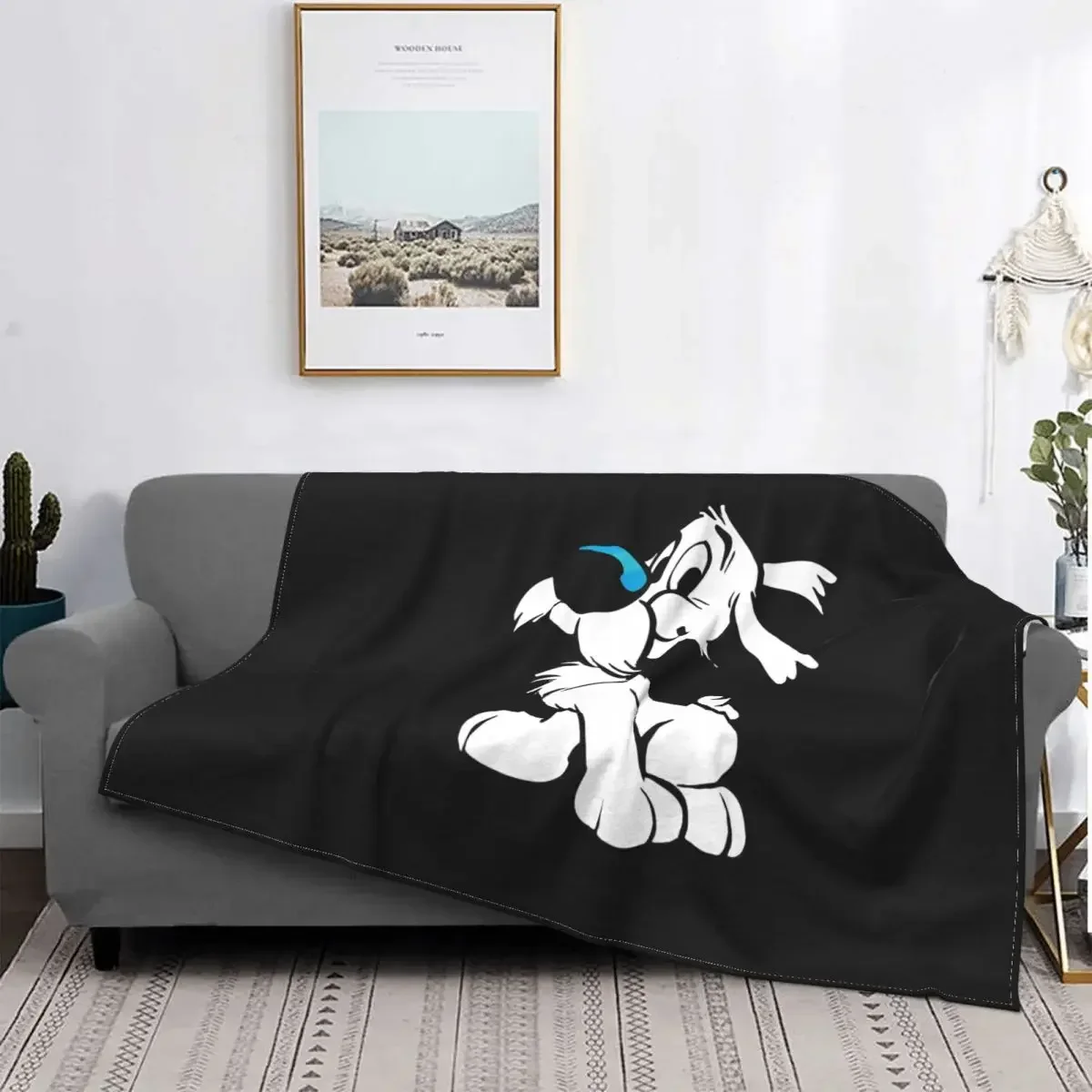 Asterix And Obelix Blankets Velvet Decoration Dogmatix Idefix Dog Breathable Ultra-Soft Throw Blankets for Home Office Rug Piece