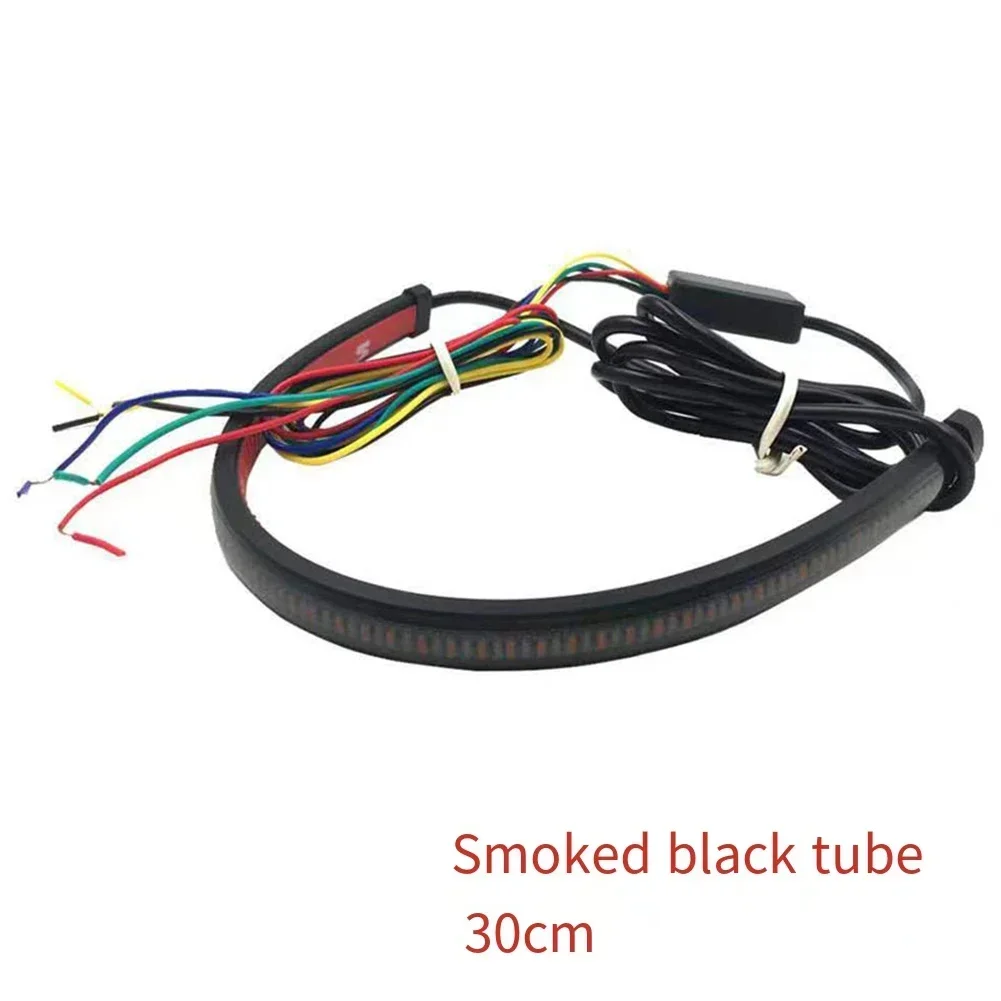 Motorcycle LED Strip Light Flexible LED Upgrade Scan Function Motor Stop Lamp 30CM Sequential Turn Signal Rear Brake Strip Flash