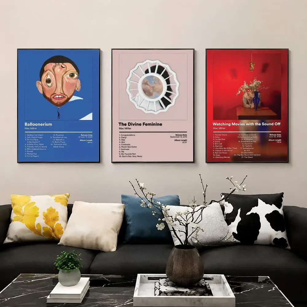 Raper M-Mac M-Miller Album Poster HD Poster Wall Art Print for Bedroom Living Room Office Bar Modern Aesthetic Home Decor