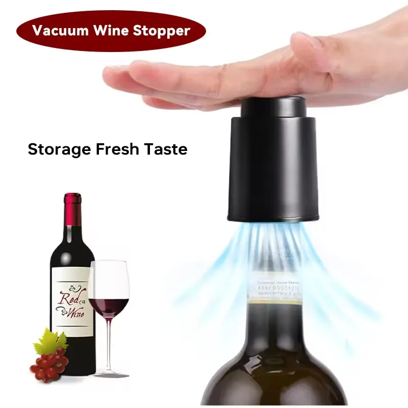 

Vacuum Pump Wine Saver Cap Stopper Date Scale Record Retain Preserver For Wine Bottles Corkscrew Kitchen Automatic Keep Fresh