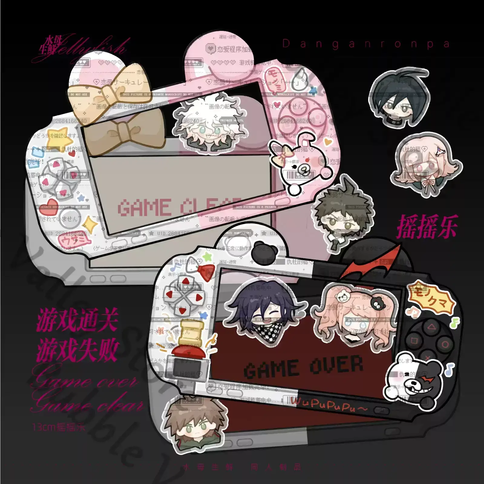 Anime Danganronpa Nagito Komaeda Kokichi Oma Enoshima Junko Cosplay Cartoon Shake Fighter Acrylic Game Shell Standing Sign Gift - view 2