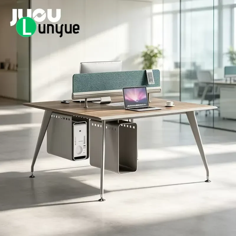 Customized Modern Modular Office Cubicle Desk 2 Person Combination Workstation Staff Furniture For Corporate Workspace