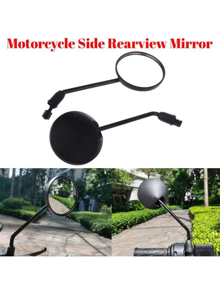 AliExpress JPMotor Accessories Motorcycle Mirrors Universal 8mm Scooter E-Bike Cafe Racer Retro Rearview Mirrors Adjustable HD Vision ABS Round Side Mirror