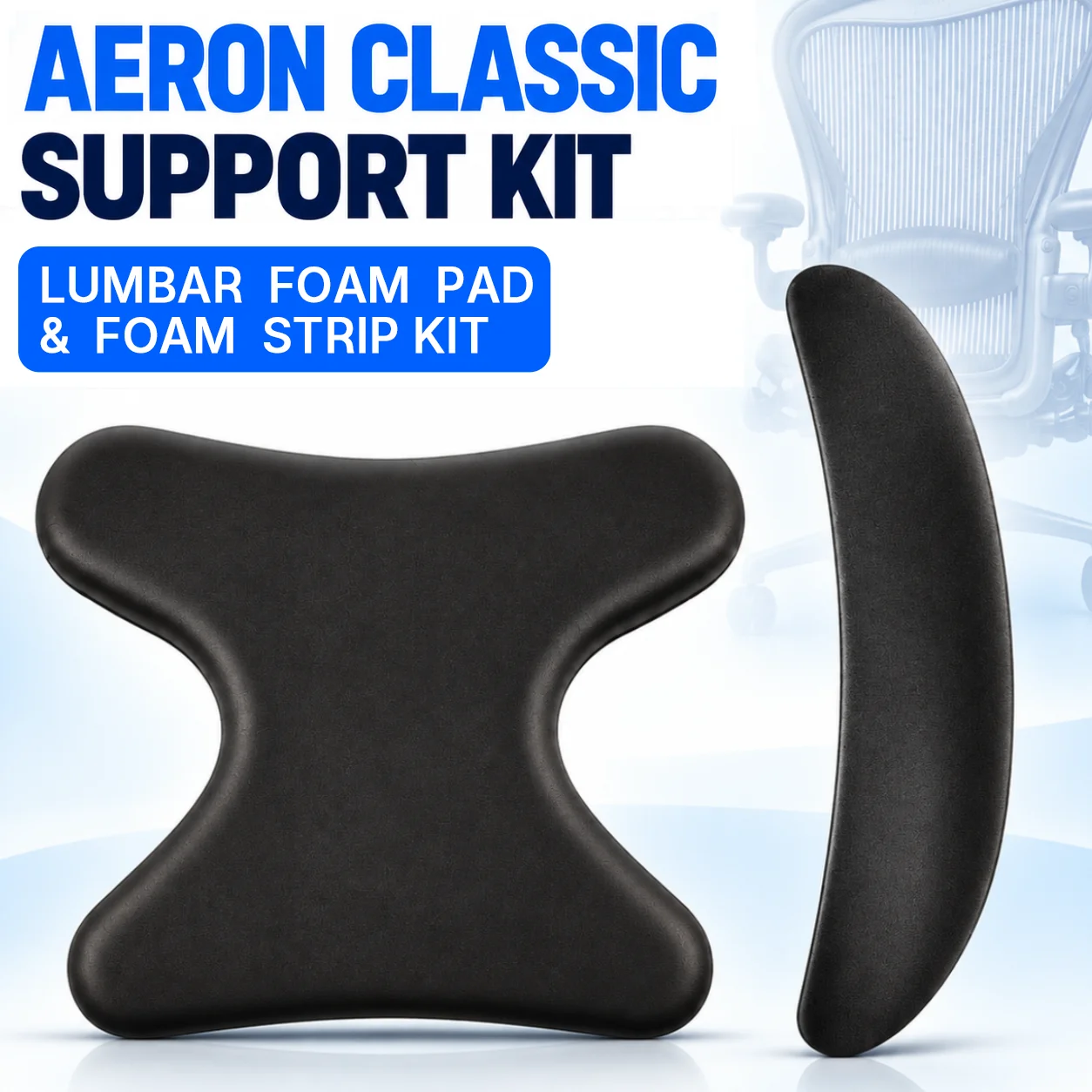 Lumbar Foam Pad & Seat Foam Strip Kit for Herman Miller Aeron Classic Chair Back Support Cushion Replacement Parts