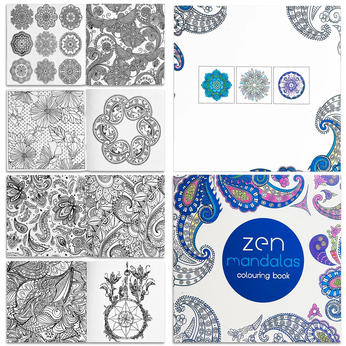 "Libro para colorear de Zen Mandalas: diseños intrincados de Paisley y Mandala, libro para colorear de relajación para adultos para atención plena y creatividad