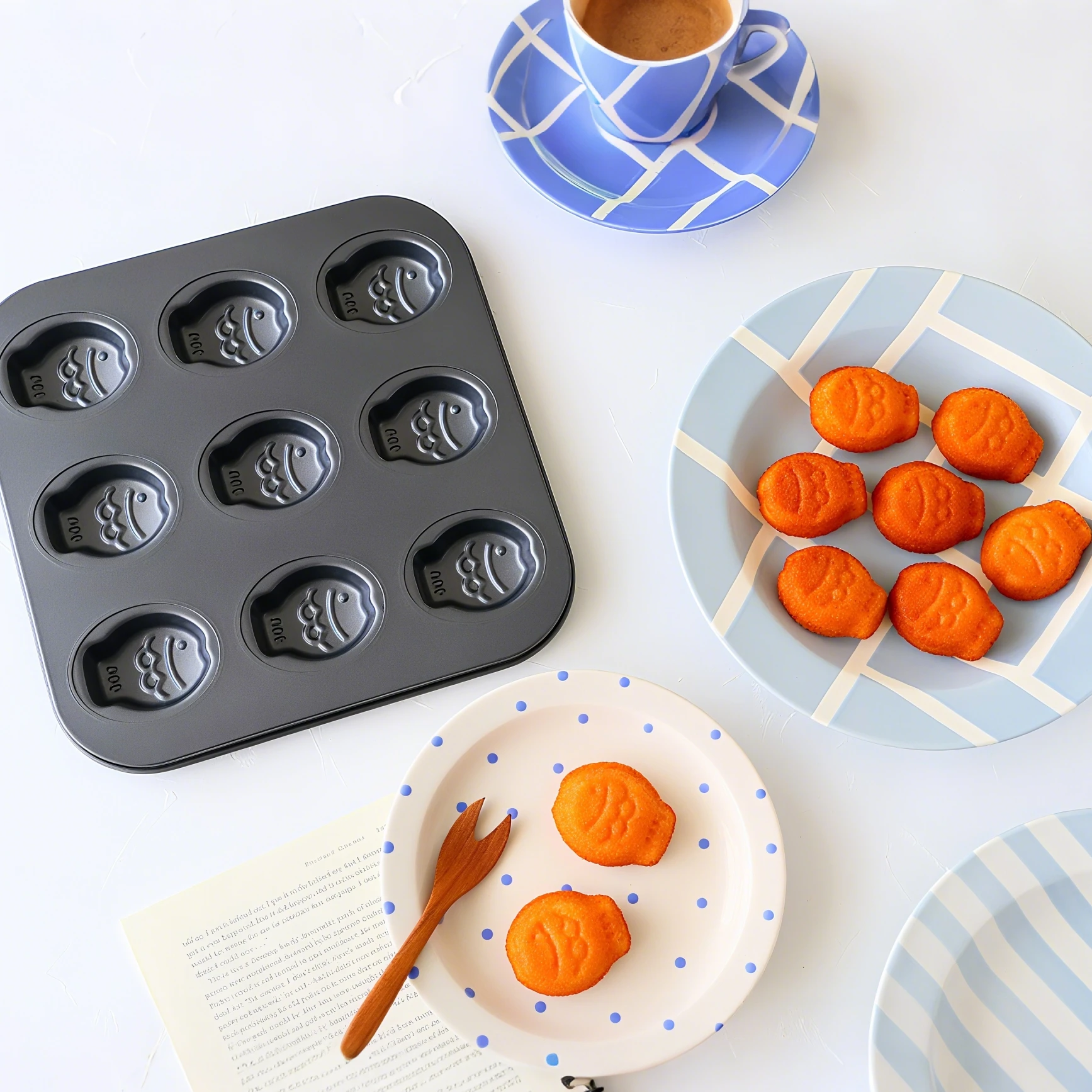 9-Cavity Mini Fish Baking Pan  - đánh giá và giá Kitchen Oven Baking Pans
