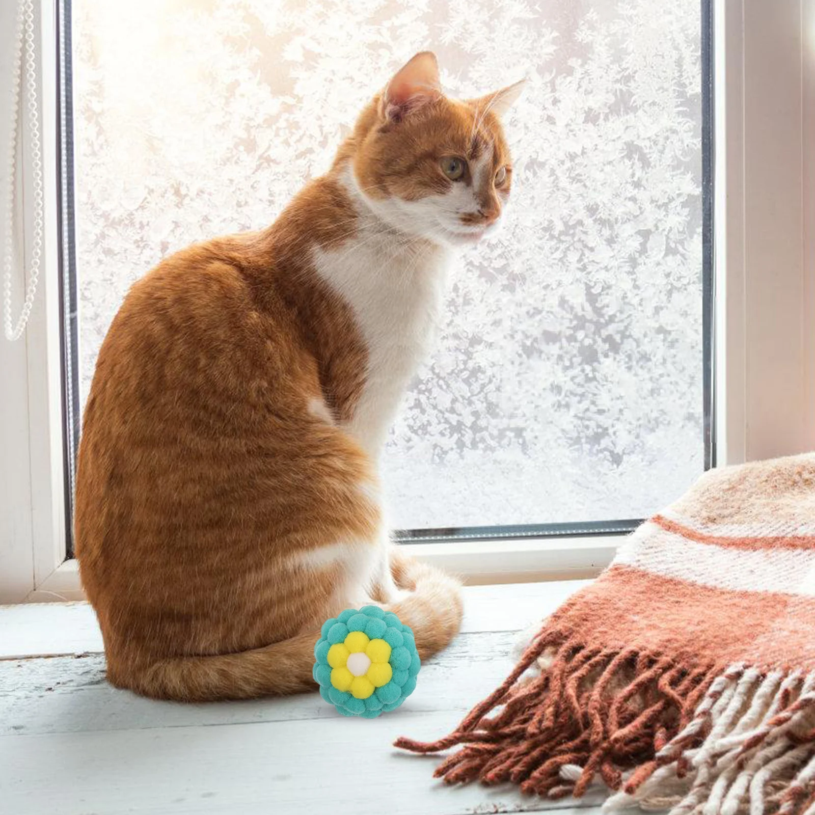 

10Pcs Cat Balls Bell Interactive Colorful Indoor Hunting Play Pet Entertainment Catch for Cats Kittens Cat Toys Balls with Bells