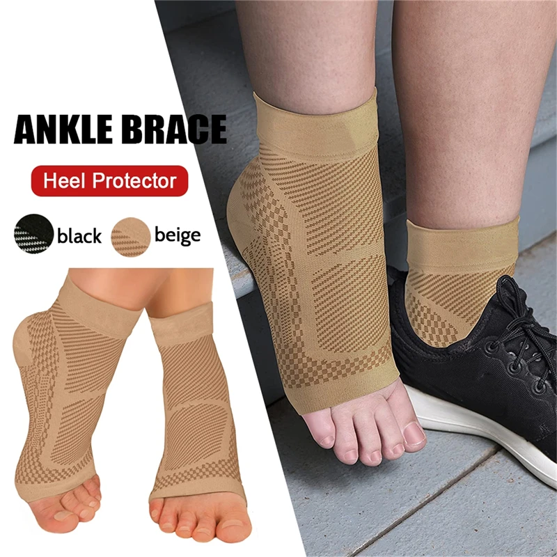 Sports Ankle Brace Compression Sleeve Plantar Fasciitis Sock For Achilles Tendonitis,Joint Pain,Reduces Swelling,Heel Spur Pain