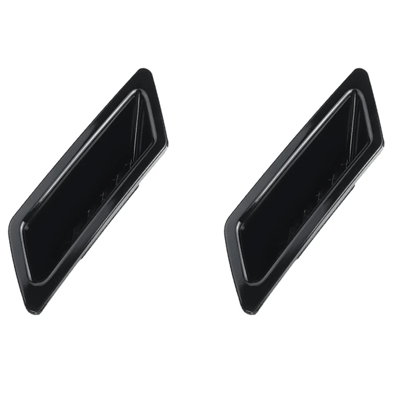 

2X Glossy Black Universal Car Front Bumper Hood Vent Air Out Decoration For Honda Civic -A4 B8 Golf BMW-E90 E80 E82