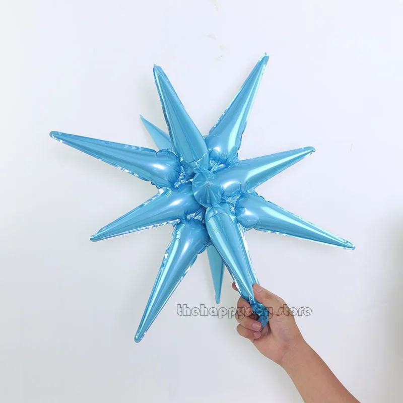 /1pcs siamesische Explosion Stern Ballon Starburst Luftballons Kegel Folie Luftballons Neujahr Weihnachten Hochzeit Geburtstags feier Dekor – Detail 11