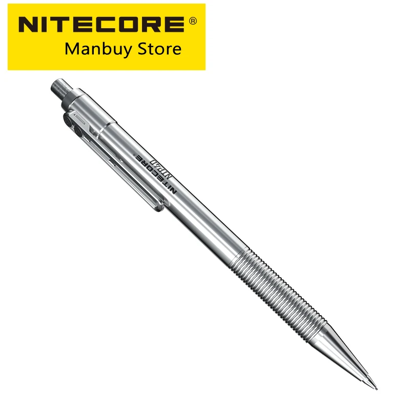 Imagem -02 - Nitecore-cnc Titânio Liga Caneta Mecânica Desenhos Animados Esboçando Escrita Desenho Autodefesa Edc 05 Milímetros Refil Lápis Ntp40 2023