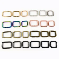 1pcs Rectangle Metal Buckles Webbing Belt Leather Ring Buckle Clasp Handbag Strap Clip Adjuster DIY Hardware Accessories