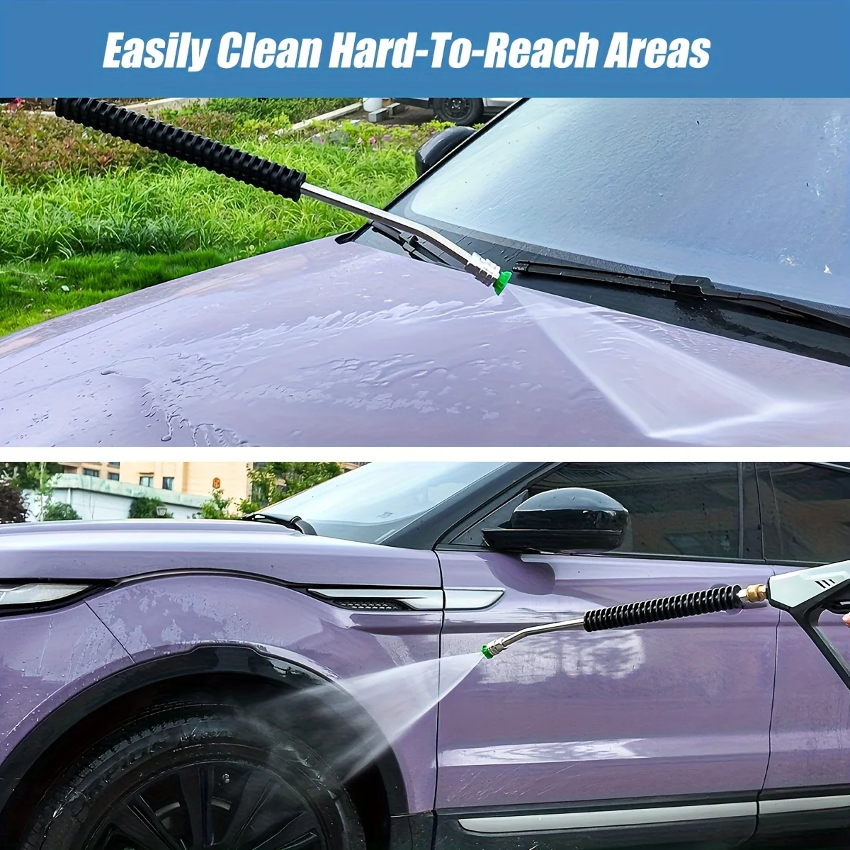 Heavy Duty Pressure Washer Extension Wand - 1/4" Quick Connect Stainless Steel Universal Compatible Cleaning Accessory