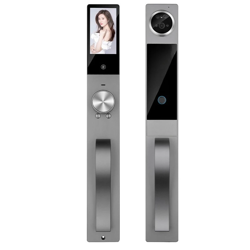 Smart lock facial recognition active monitoring visual cat eye electronic fingerprint  k European villa