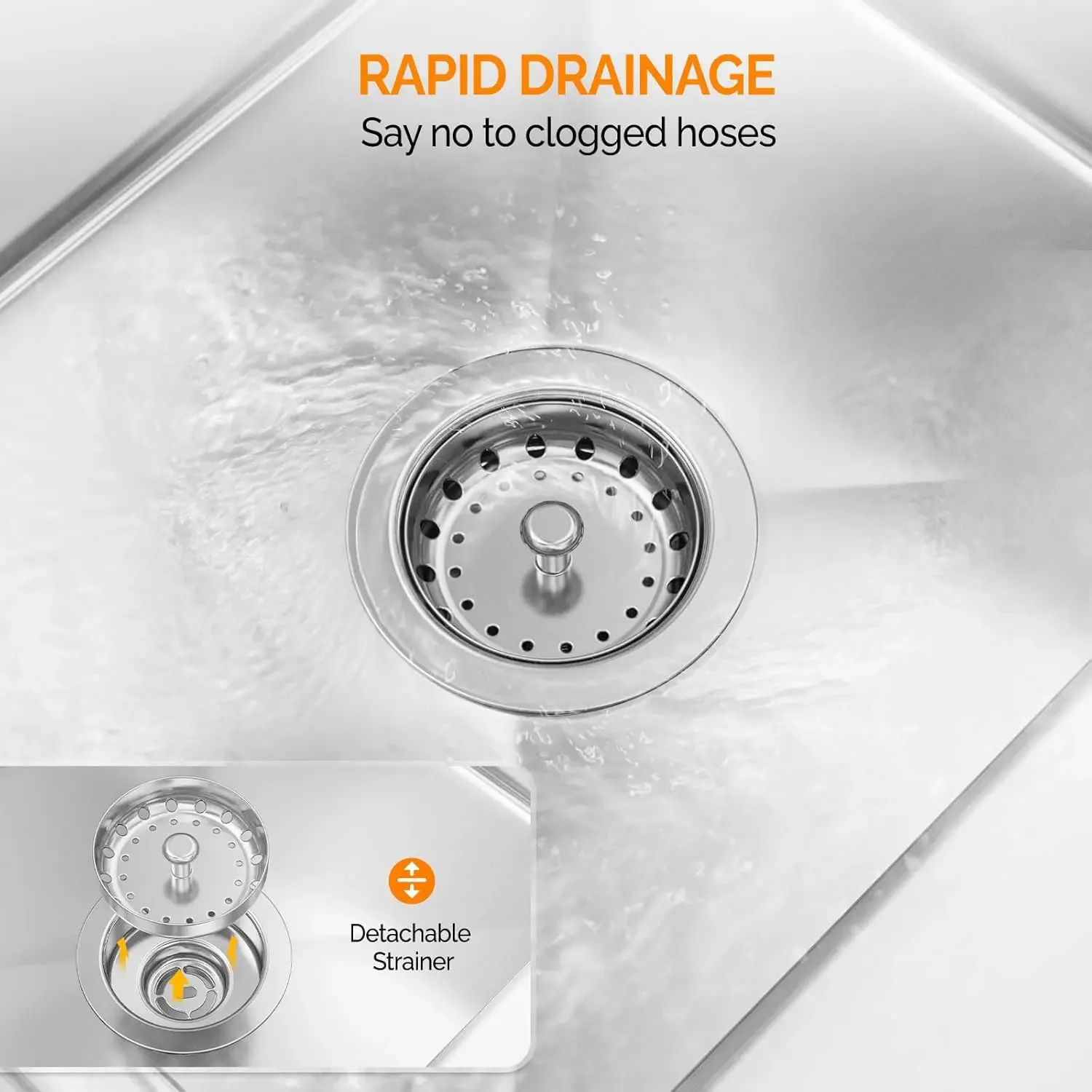 

XMSJ. Коммерческая универсальная раковина с одной чашей, нержавеющая сталь 304, идеальная отдельно стоящая раковина для прачечной, гаража, кухни