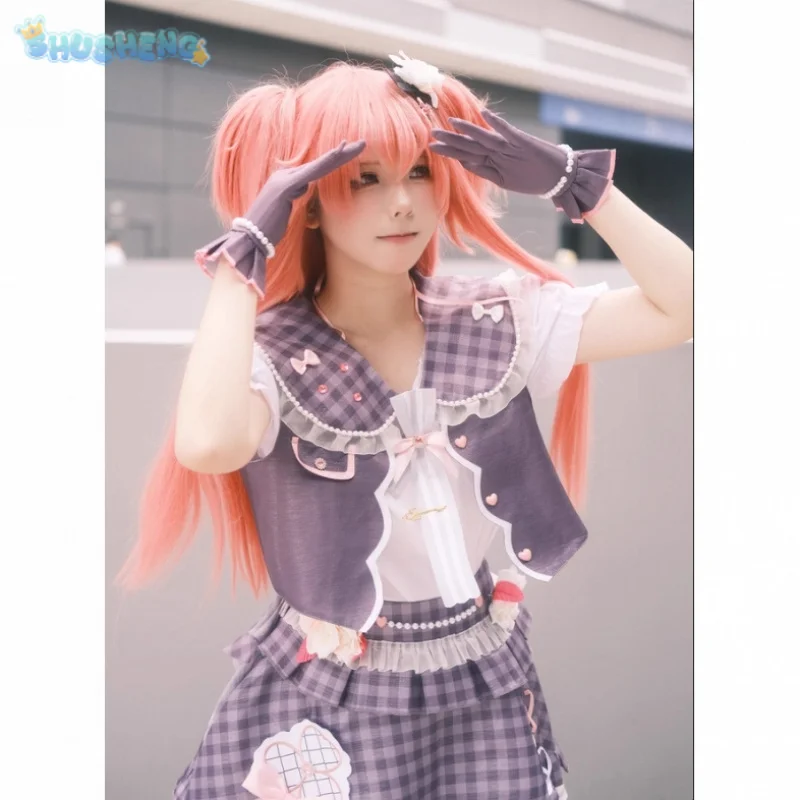 

Project Sekai Colorful Stage!Miku Momoi Airi airi Cosplay Costume Vest Props Socks Gloves Headwear Halloween Sweet Dress Set