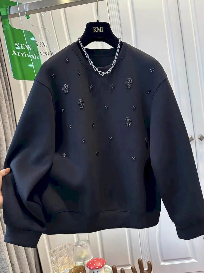 Jerséis de moda para mujer, sudadera fina con diseño de agujeros, Top informal de Color sólido, Jersey Simple, ropa Y2k, primavera y otoño