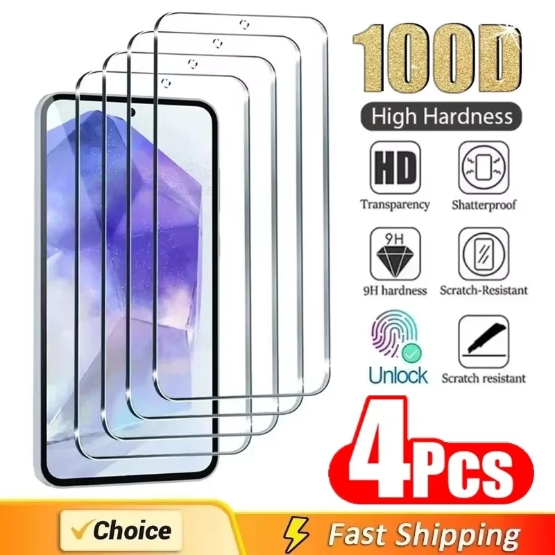 

Screen Protector For Samsung S26 Ultra HD Tempered Glass Galaxy S25 S24 Ultra S23 S22 S26 Plus S25 Edge Fingerprint Unlock