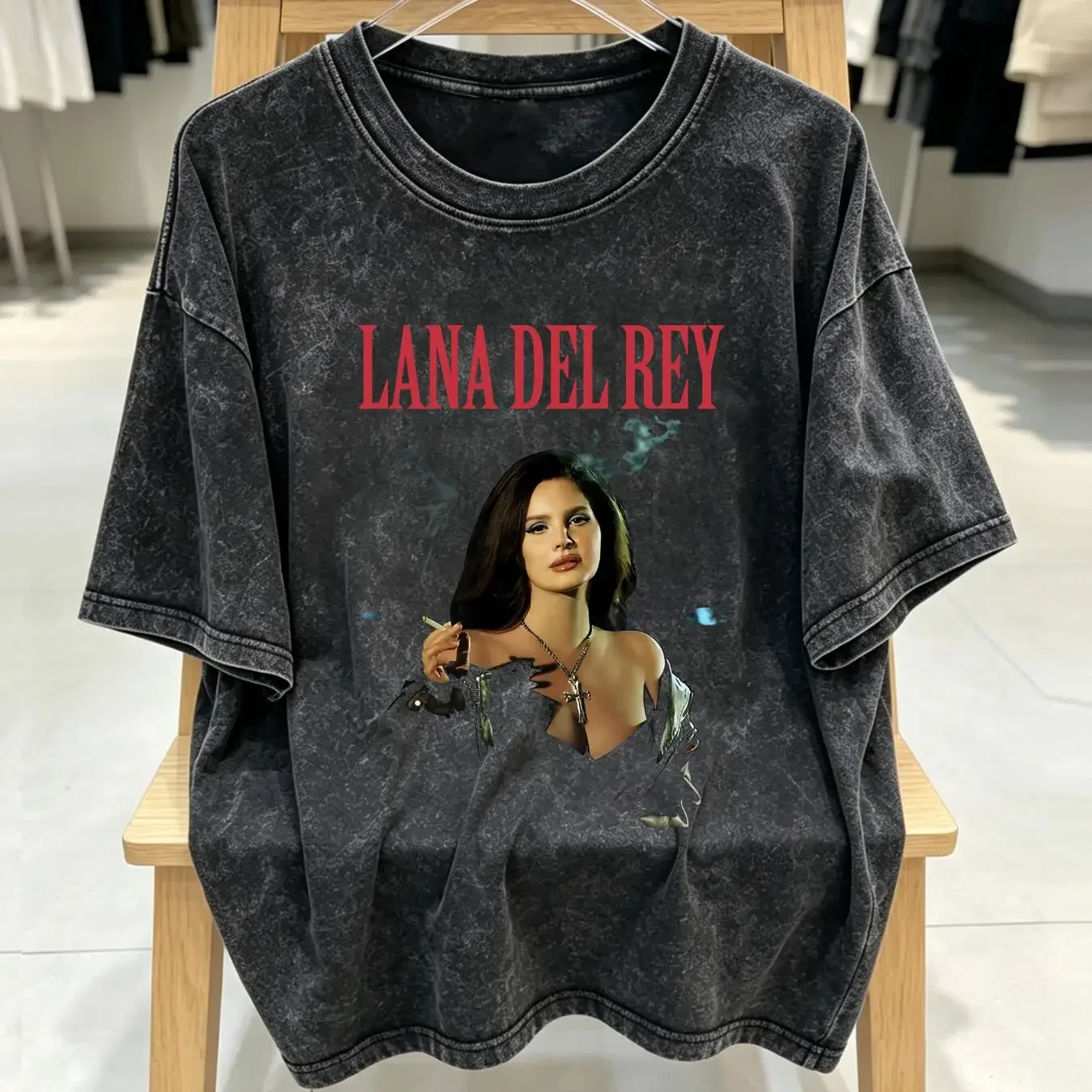washed T Shirt Lana Del Ray Memory unisex Mom gift hot halloween vintage Washed streetwear Unisex designer clothes Soft