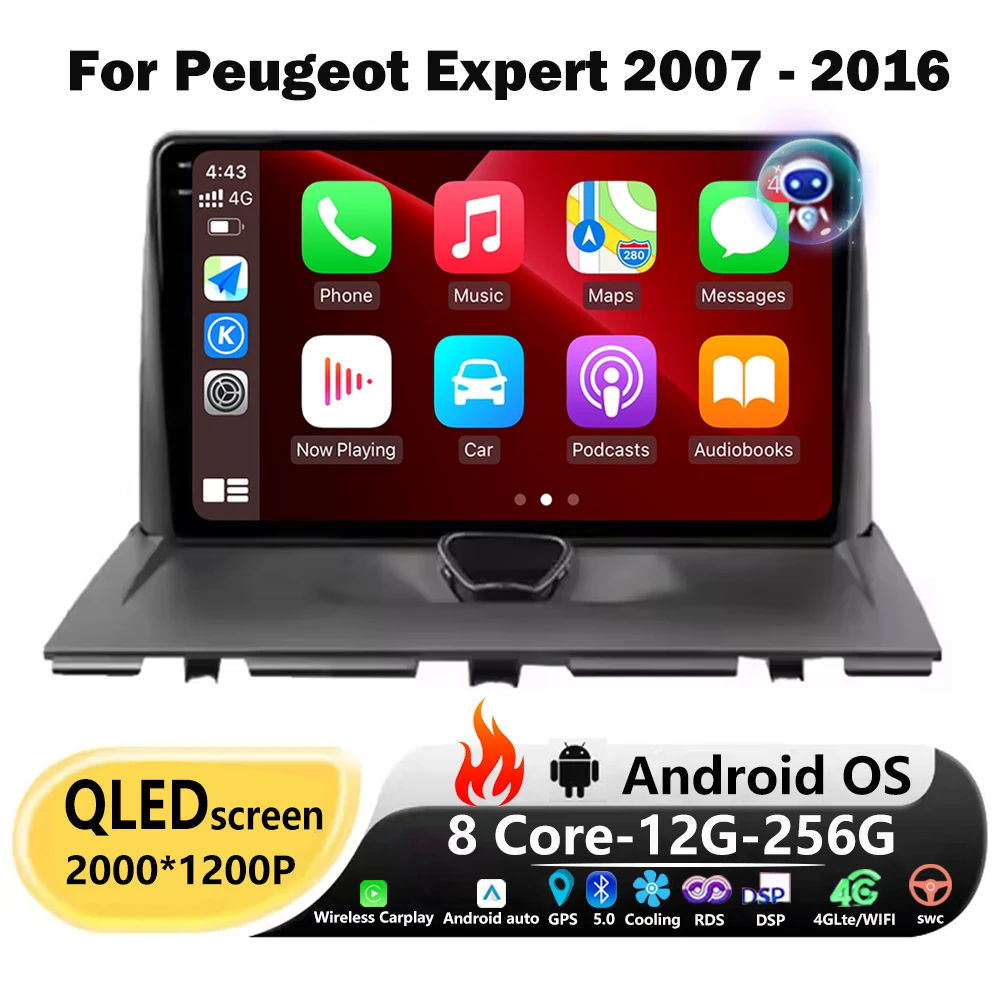 

Android 16 Carplay For Peugeot Expert 2 For Citroen Jumpy For Fiat Scudo For Toyota Proace 2007-2017 Car Radio Multimedia WIFI