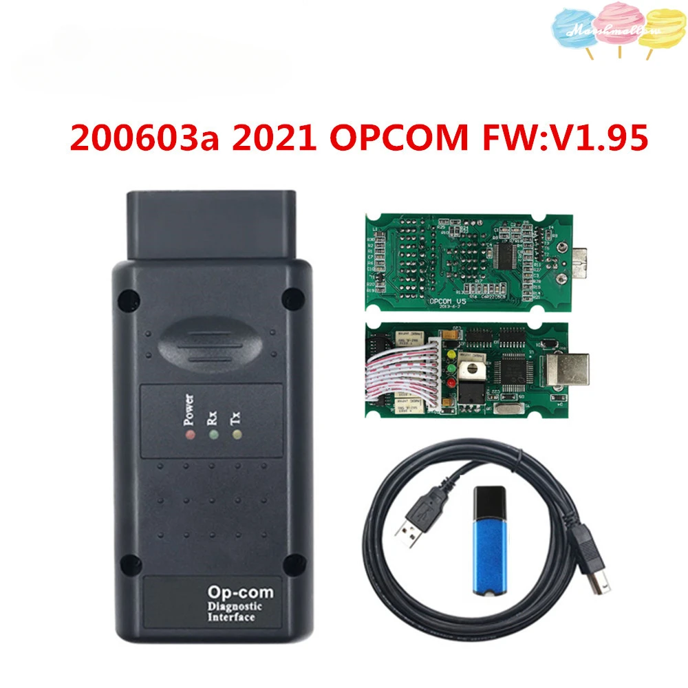 Top Opcom V1.95 200603a 2021 Software OBD 2 CAN-BUS Code Reader For Opel Cars Diagnostic Tool Profession opcom 170823c Till 2021