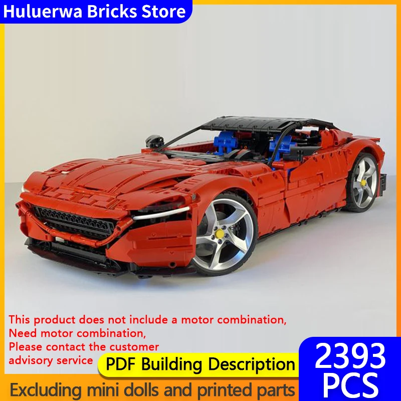 

Модель скоростного гоночного автомобиля MOC Building Bricks Roma Top Tier Спортивный автомобиль Модульная технология Подарки Праздник Сборка Детские игрушки Костюм