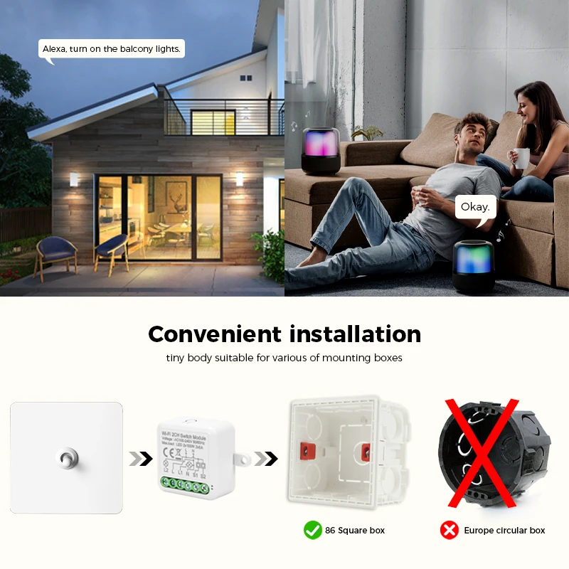 

Avoir Tuya Zigbee Smart Switch White Stainless Steel Panel Wireless Toggle Switches Push Button Switch 220V Alexa Wall Switches