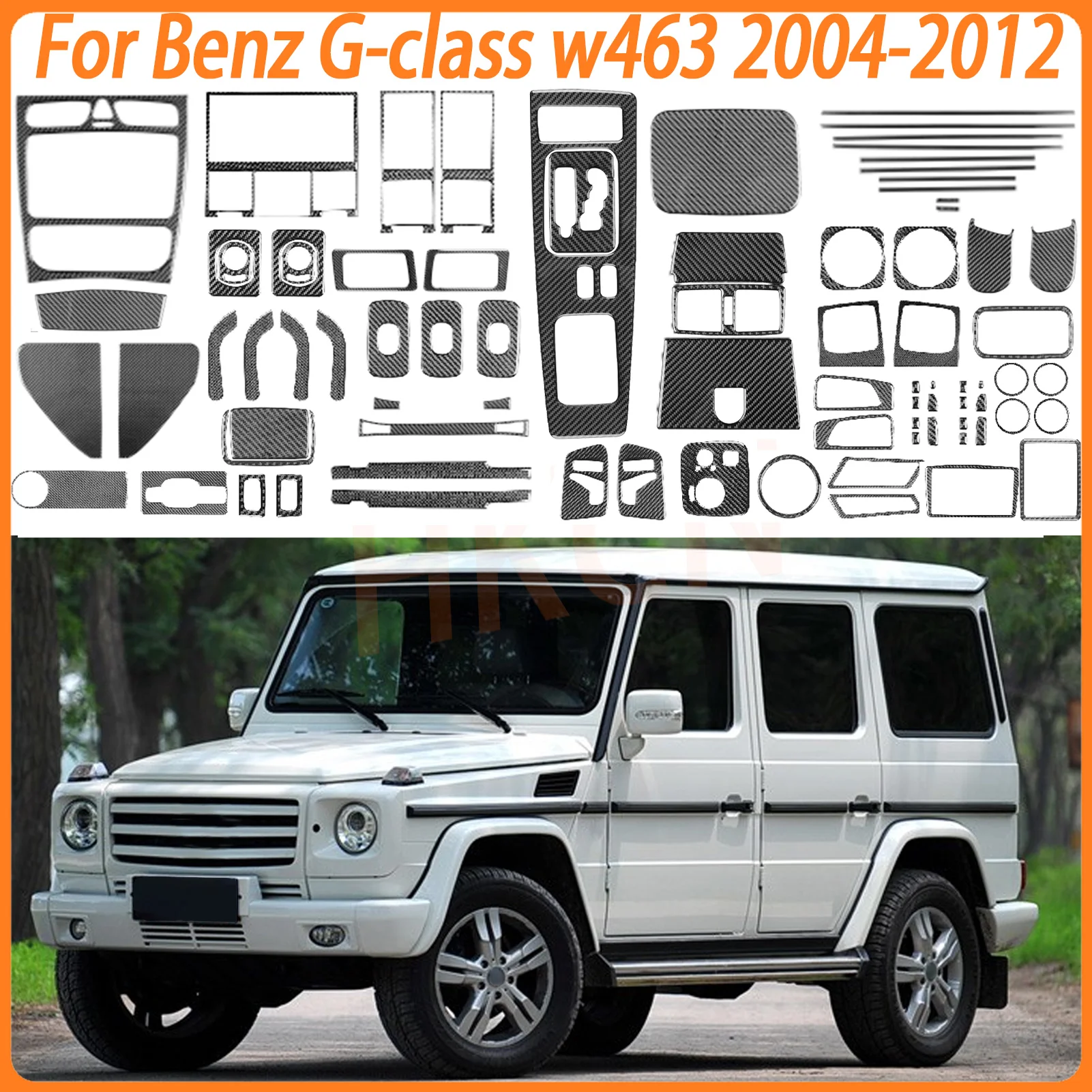 

Car Interior Accessories Sides Air Outlet Front Slot Cover Body Strips Gear Shift Panel Sticker For Benz w463 G-class 2004-2012