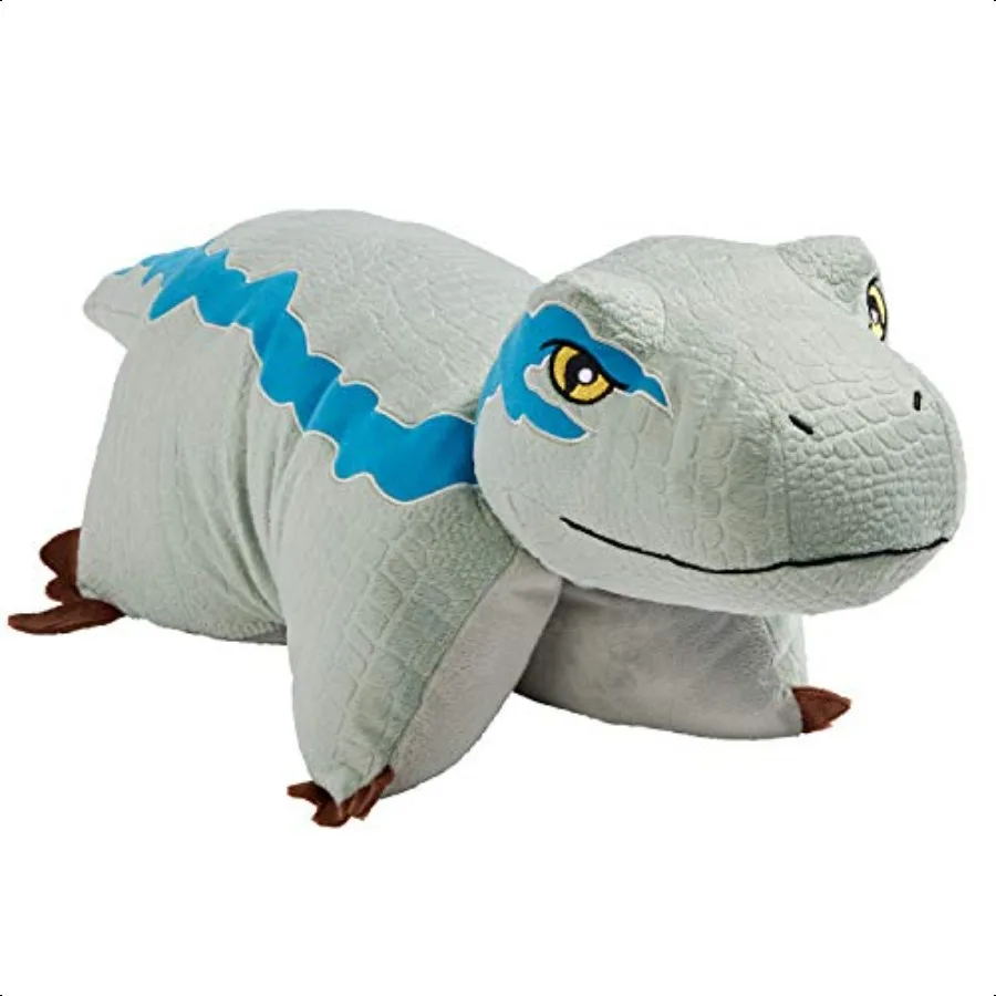 

Pillow Pets 16 Blue Velociraptor Stuffed Animal Jurassic World Dinosaur Plush Toy