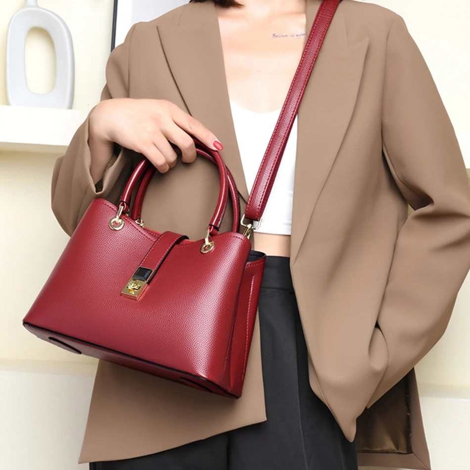 3 Layers Designer Women Handbag Pursers 2022 Trend High Quality Shouder Crosbody Bag for Female Luxury Brand Top-handle Tote Sac