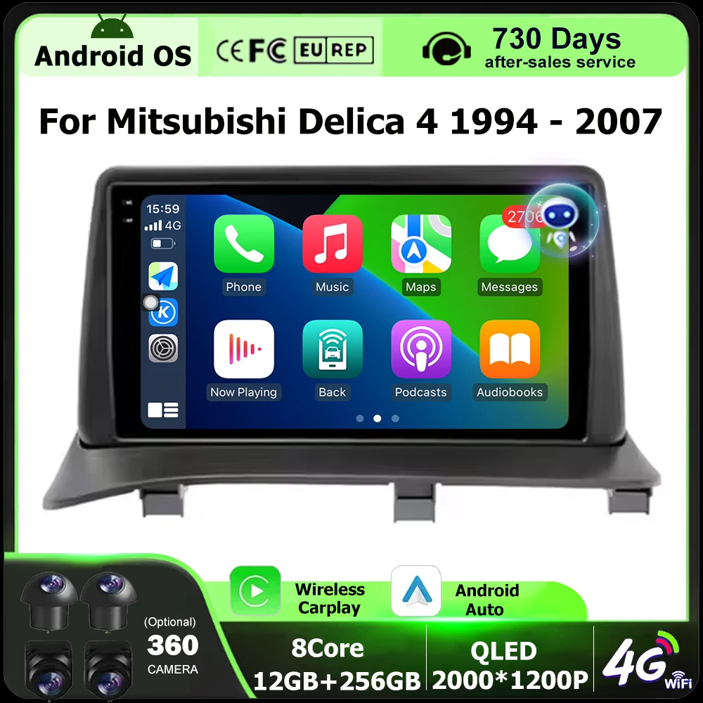 

9'' For Mitsubishi Delica 4 1994 - 2007 Android Auto Car Radio Multimedia Video Player GPS Navigation Touch Screen DSP 4G WIFI