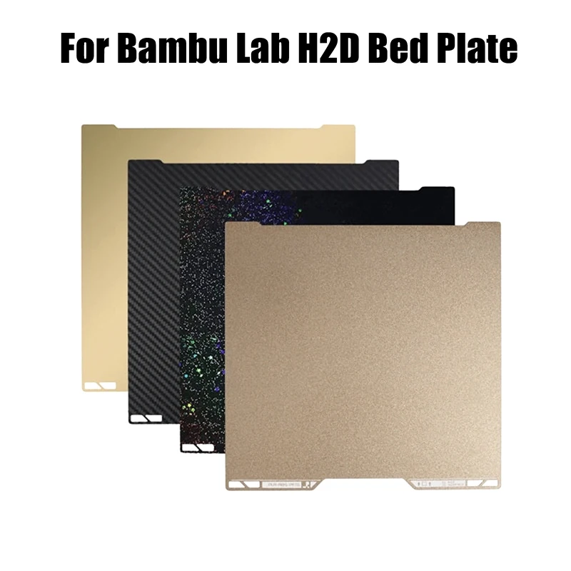 

For Bambu Lab H2d Bed Plate 380x380mm PEO PET PEI Sheet Textured Double Sided For Bambu Lab H2D 3D Printer Heatbed Build Plate
