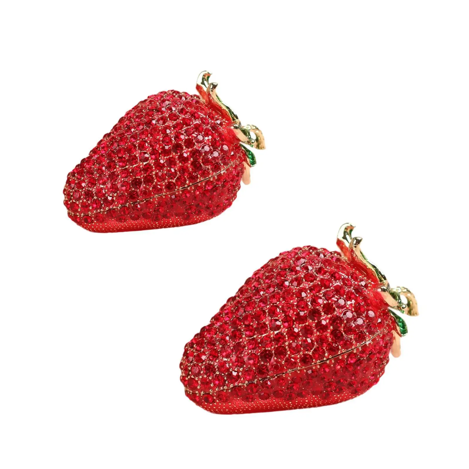 Erdbeer-Schmuckkästchen, einzigartiges Geschenk, Schmuckaufbewahrungskoffer für Ringe, Ohrringe