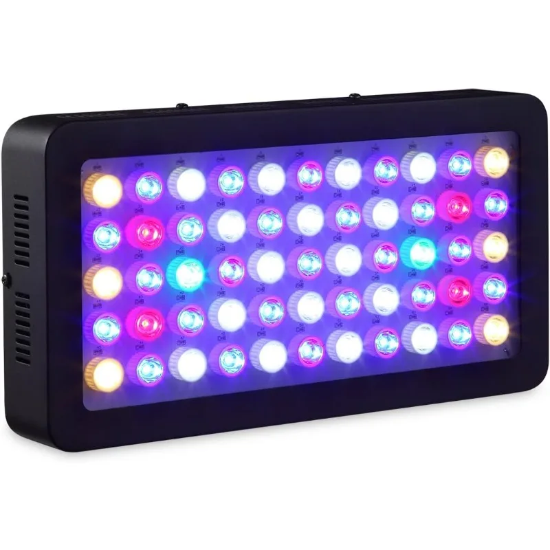 home.LED Aquarium Light 165W Full Dimmable for Fish Coral Reef Growth in Freshwater and Saltwater with White Blue LPS