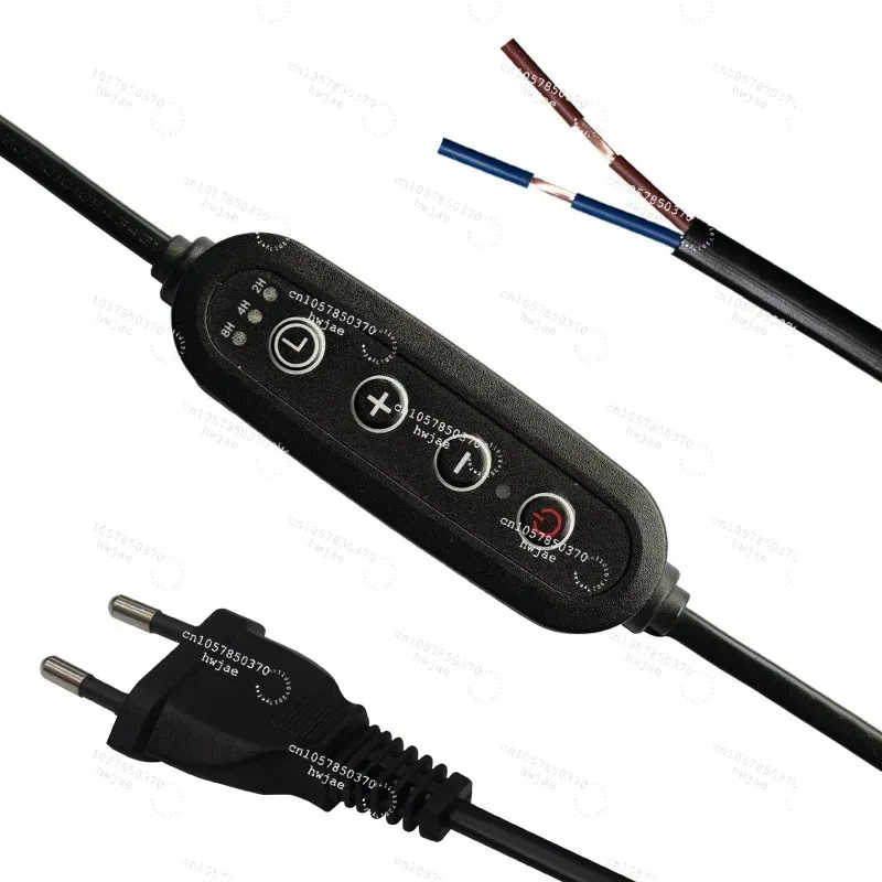 Black-and-white 1.8m timer switch, gear shifting, dimming and temperature regulating power cord, incense lamp, wax melting lamp.